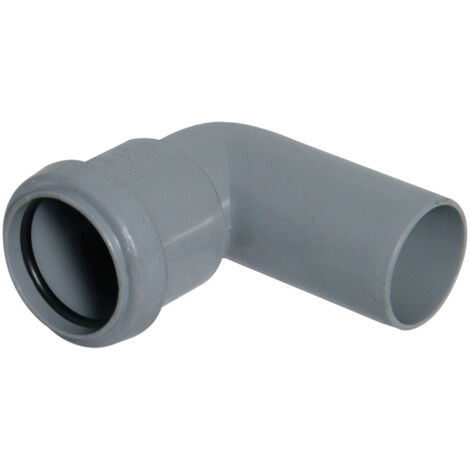 FloPlast Push Fit Waste 90° Bend 40mm Grey - Pack of 10 (1/2)