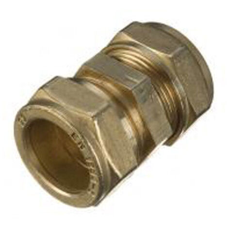 PrimaPlus 54mm Brass Compression Coupling Fitting - WRAS Approved (1/2)