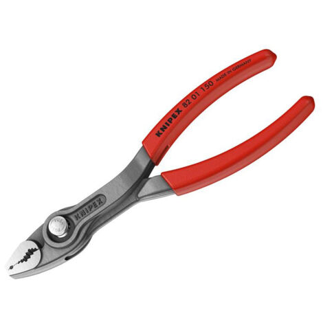 KNIPEX 82 01 150 SB TwinGrip® front and side gripping pliers with non-slip plastic coating grey atramentized 150 mm