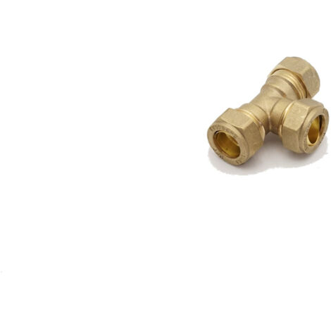 Prima Classic Compression Equal Tee 15mm Brass Fitting (1/2)