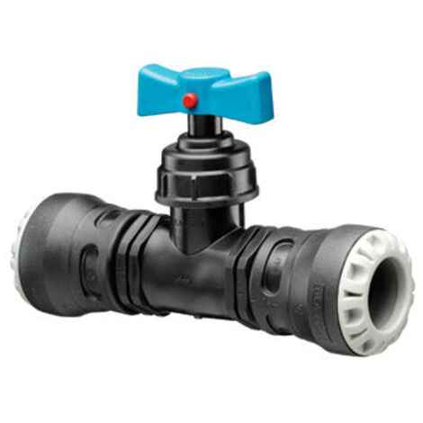 Plasson Pushfit Stop Tap - PP - 20mm MDPE for Plumbing (1/2)