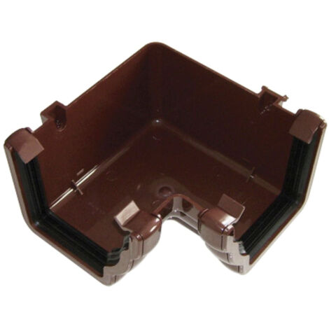 FloPlast Niagara 90 Degree Internal Angle - Brown PVC Rainwater (1/2)