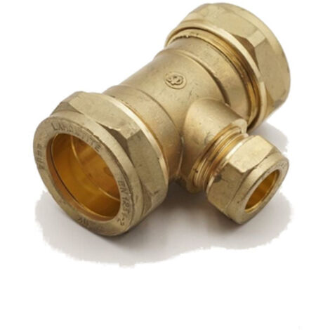 PrimaPlus Brass Compression Reduced Tee 28mm Pack of 5 (1/2)