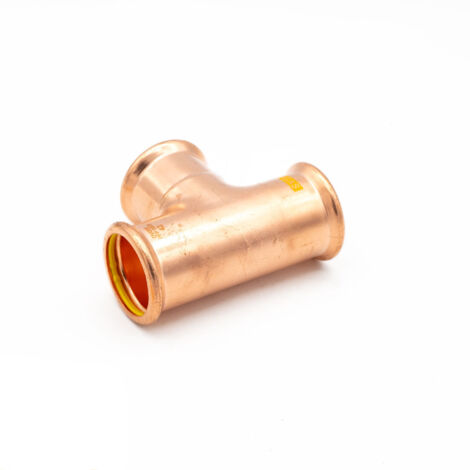PrimaPress 42mm Copper Gas Equal Tee - WRAS & DVGW Certified (1/2)