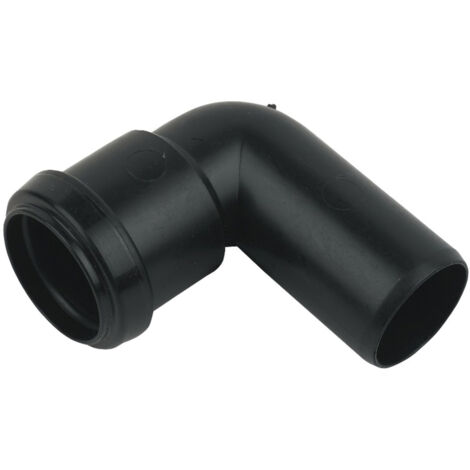 FloPlast 90° Push Fit Waste Bend 40mm Black Plumbing (1/2)