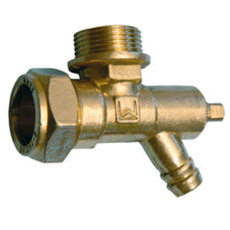 PrimaPlus Brass Compression Drain Elbow 22mm x 3/4" Male (1/3)