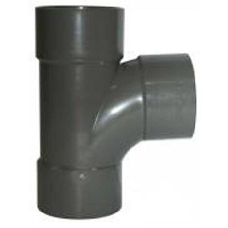 FloPlast ABS Solvent Weld Swept Tee 40mm Grey for Waste Pipes (1/2)