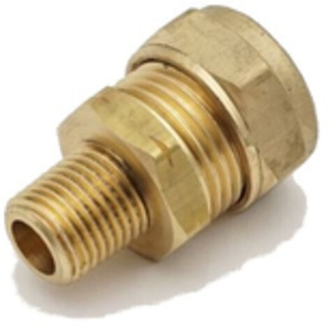 PrimaPlus 15mm x 1/4" Brass Compression Adaptor - Pack of 10 (1/3)