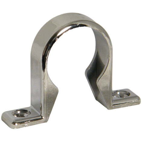 FloPlast Chrome Effect Waste Pipe Clips 40mm - Pack of 3 (1/2)