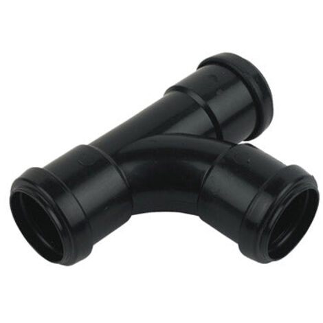 FloPlast 40mm White Push Fit Waste Tee Connector - Durable Polypropylene (1/2)