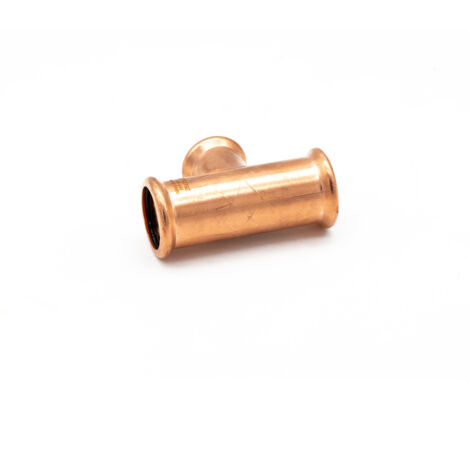 PrimaPress 28x28x22mm Copper Branch Tee - Flameless Installation (1/2)