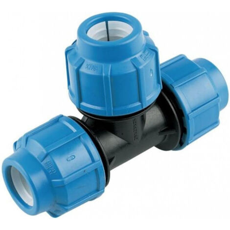 FloPlast 20mm MDPE Equal Tee Pipe Fitting for Plumbing (1/3)