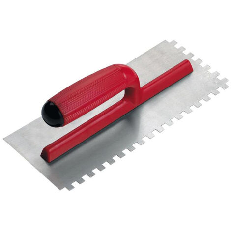 Rubi Pro Steel Notched Trowel 11x4in 5/16in Square Notch Tool