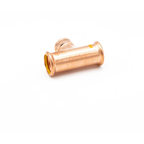 PrimaPress 28x28x1/2" Copper Gas Tee Fitting - WRAS Approved (1/3)