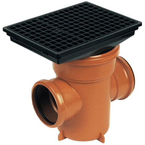 Durable FloPlast Underground Back Inlet Bottle Gully 110mm (1/2)