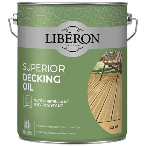 Liberon Superior Decking Oil Clear 5 Litre - Protect & Enhance