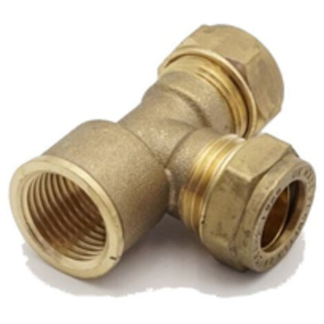 PrimaPlus 15mm Compression Female Iron End Tee Fitting (1/3)