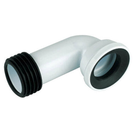 FloPlast 90 Degree Pan Connector - White Polypropylene (1/2)
