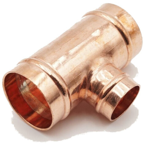 Premium Copper Solder Ring Reduced Tee 42mm x 28mm Fittings (1/2)