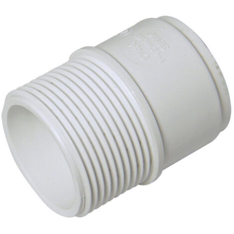 FloPlast ABS Solvent Weld Male Adaptor 40mm White