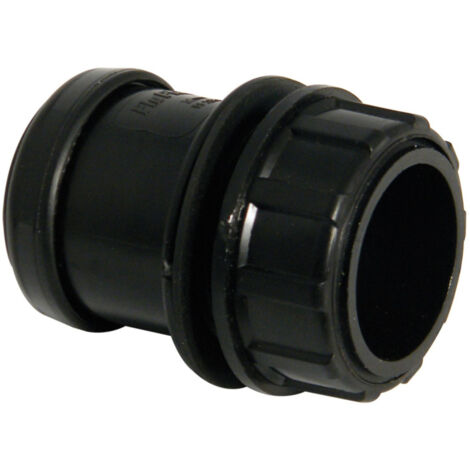 32mm Black Push Fit Waste Tank Connector for Water Pipe (1/2)