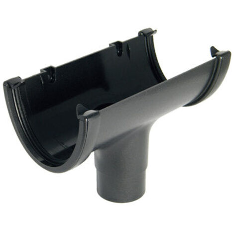FloPlast Hi Cap Cast Iron Effect Outlet for 115mm Gutter (1/2)