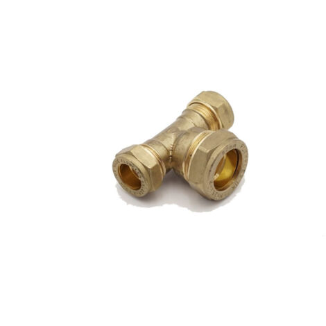 PrimaPlus Brass Compression Reduced Tee 15 x 15 x 22mm (1/2)