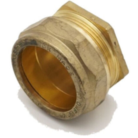 PrimaPlus Compression Stop End 35mm Brass Fitting (1/2)