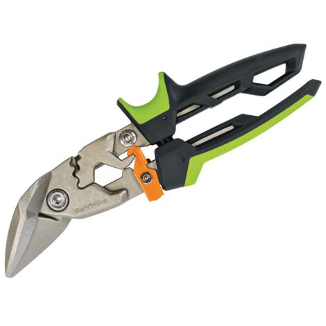 Fiskars PowerGear Offset Aviation Snip Right Cut 10in Steel