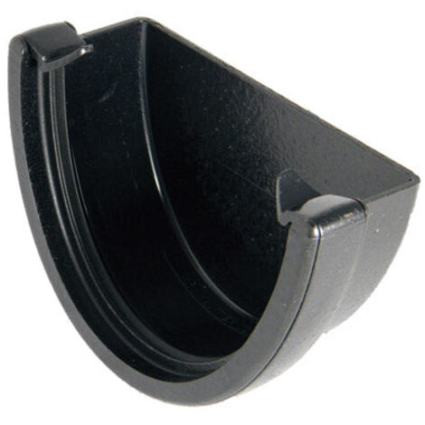 FloPlast Hi Cap Cast Iron Effect Gutter Stop End - 2 Pack (1/2)