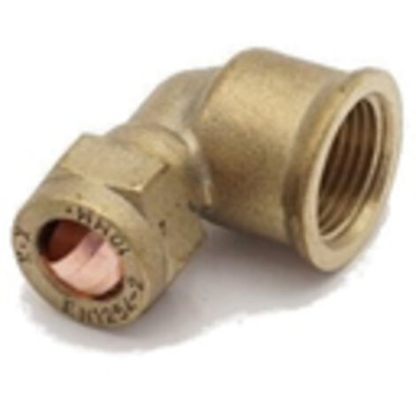 PrimaPlus 10mm x 3/8" Brass Compression Elbow - Pack of 10 (1/3)
