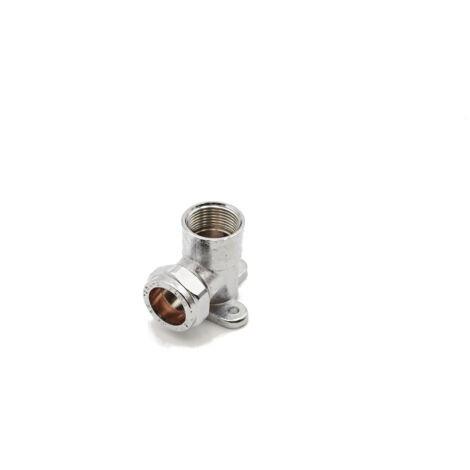PrimaPlus Chrome Wallplate Elbow 22mm x 3/4" Fi Fitting (1/3)