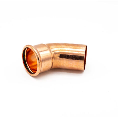 PrimaPress Copper 45° Street Elbow Fitting for Plumbing (1/2)