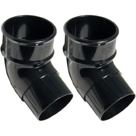FloPlast 68mm Round 112.5° Offset Bend - Black (Pack of 2)