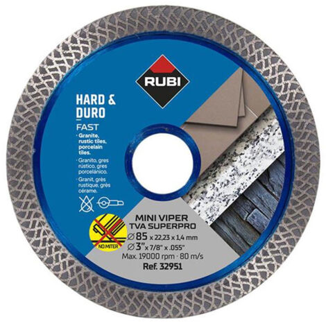 Rubi TVA 85 Superpro Mini Turbo Viper Diamond Blade 85mm
