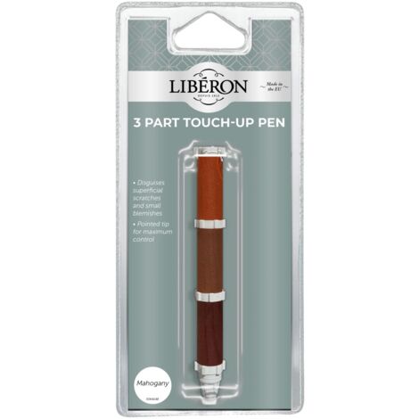 Liberon 126911 3-Part Mahogany Touch-Up Pen for Wood Repair and Finishing