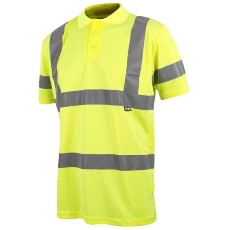 Scan Hi-Vis Polo Shirt Yellow Large 42in SCAHVPSL