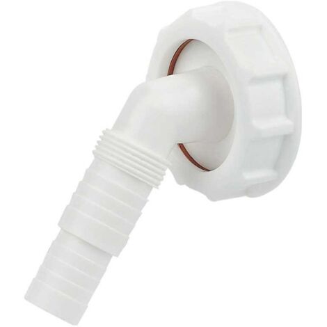 THC41 Floplast White Overflow and Hose Connector 40mm (1/2)