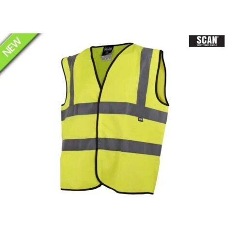 Scan Hi-Vis Waistcoat Yellow XXL 52in SCAHVWXXL