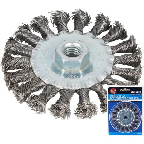 BlueSpot Tools 19217 Flat Twist Knot Wire Wheel 100mm M14 X 2 B/S19217 (1/3)