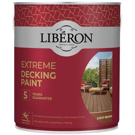 Liberon 126137 Extreme Decking Paint Light Brown 2.5 Litre LIB126137