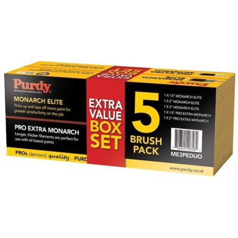 Purdy ME3PEDUO Monarch Elite & Pro-Extra Monarch Brush Set 5 Piece PURME3PEDUO