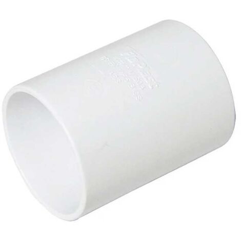 WS08W FloPlast 40mm Straight Coupling ABS Solvent White (1/2)
