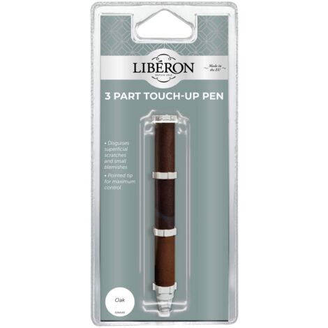 Liberon 126912 3-Part Touch-Up Pen for Oak Wood Repair and Finishing