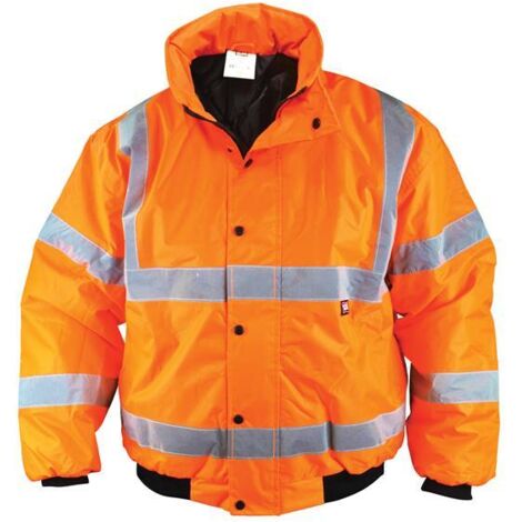 Scan Hi-Vis Bomber Jacket Orange XXL 52in Waterproof With Hood SCAHVBJXXLO