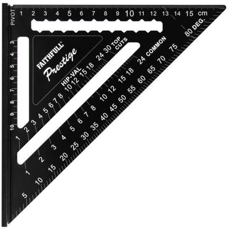 Faithfull Prestige Quick Roofing Square Black Aluminium 180mm Metric FAICSQ7MCNC