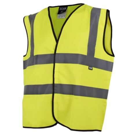 Scan Hi-Vis Waistcoat Yellow XXXL 56in SCAHVWXXXL