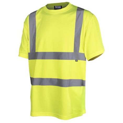Scan SFTE01 Hi-Vis T-Shirt Yellow - L (44in) SCAHVTSL