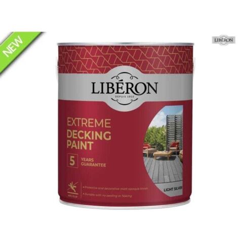 Liberon 126139 Extreme Decking Paint Light Silver 2.5 Litre LIB126139