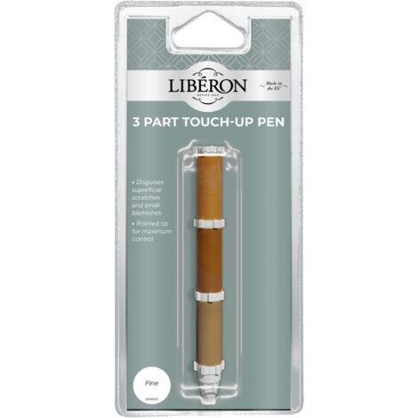 Liberon 3-Part Touch-Up Pen for Pine Wood Repair and Finishing
